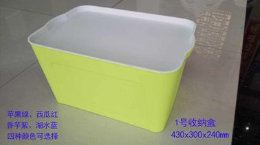Żółte plastikowe pojemniki do przechowywania z pokrywkami / duże plastikowe pojemniki do przechowywania